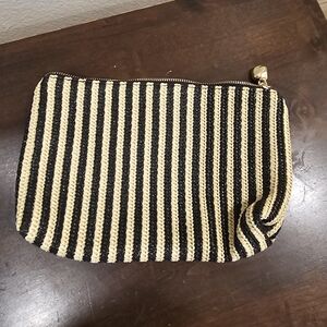 Madewell Woven Straw Zip Small Clutch Bag